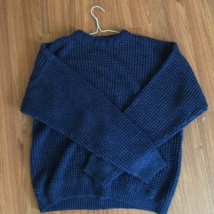 navy knit sweater